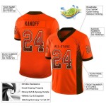 Maglia da football personalizzata Drift in maglia marrone-bianca-arancione alla moda Maglia da football personalizzata Drift in maglia marrone-bianca-arancione alla moda