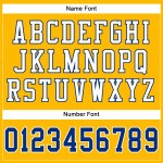 Maglia da calcio personalizzata autentica in oro bianco e blu Maglia da calcio personalizzata autentica in oro bianco e blu