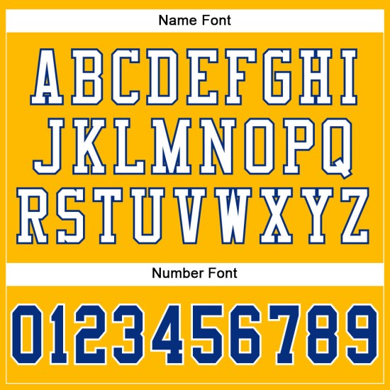 Maglia da calcio personalizzata autentica in oro bianco e blu Maglia da calcio personalizzata autentica in oro bianco e blu
